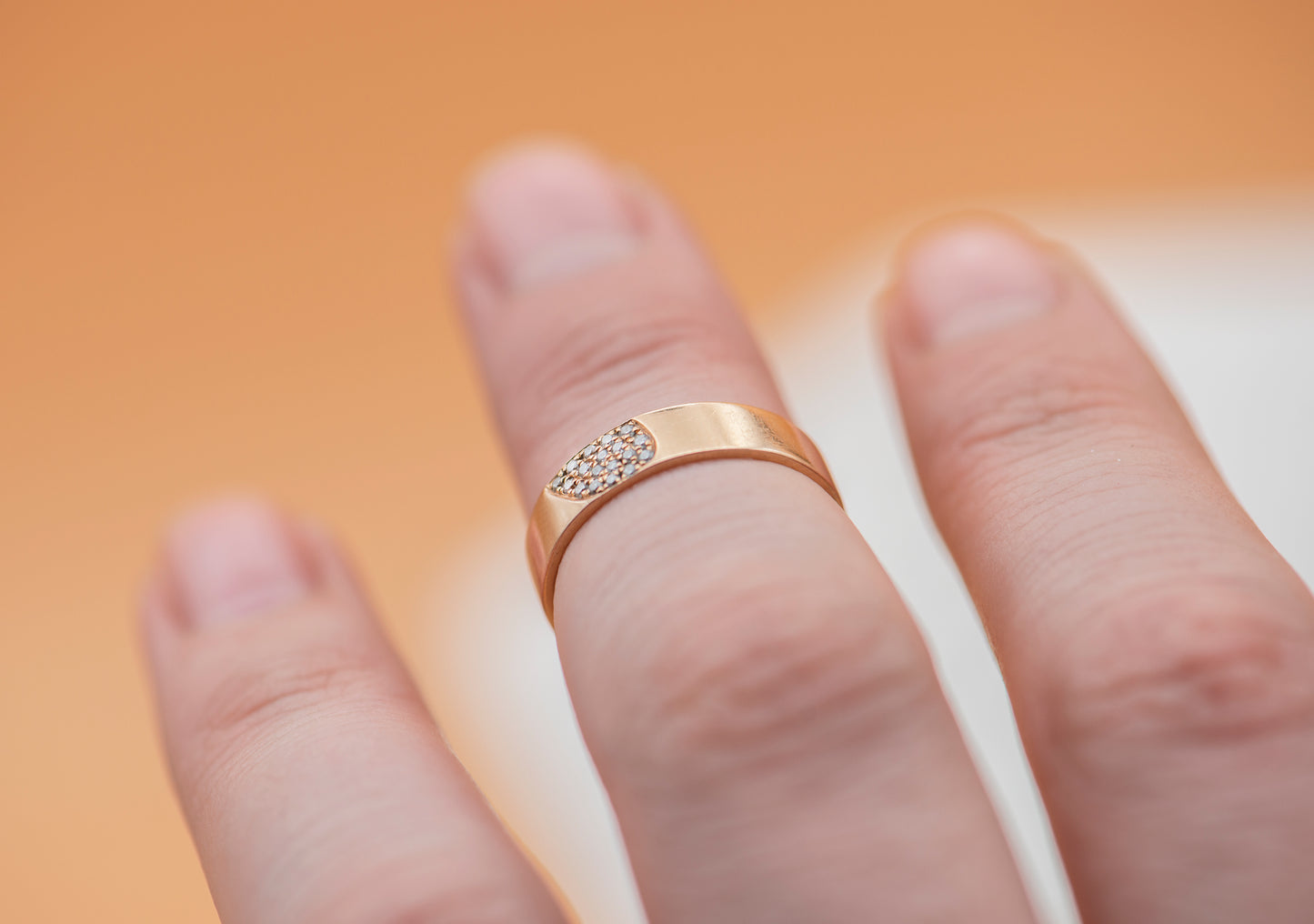 14K Rose Gold/Diamond Cluster Ring - Mottive.inc
