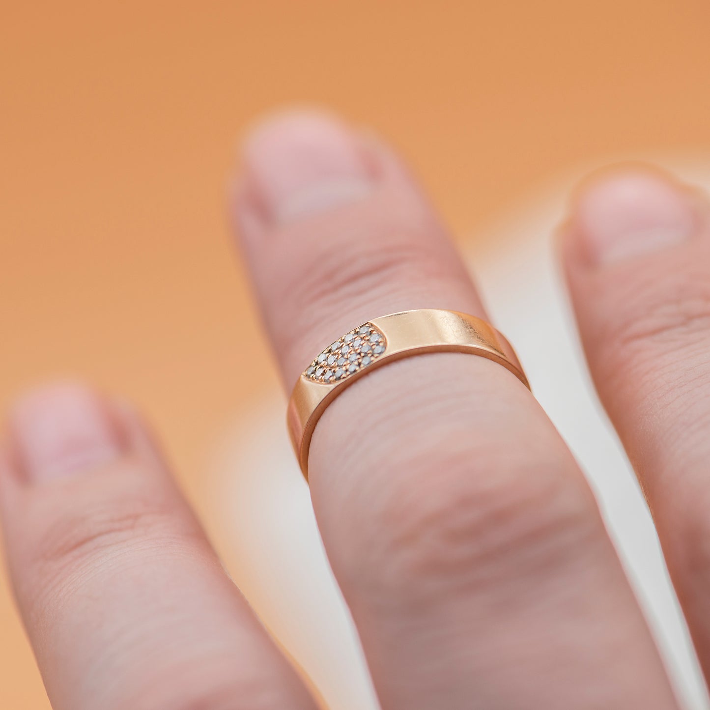 18K Rose Gold/Diamond Cluster Ring - Mottive.inc