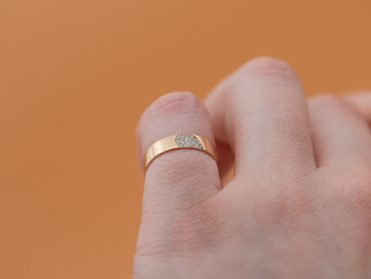 14K Rose Gold/Diamond Cluster Ring - Mottive.inc
