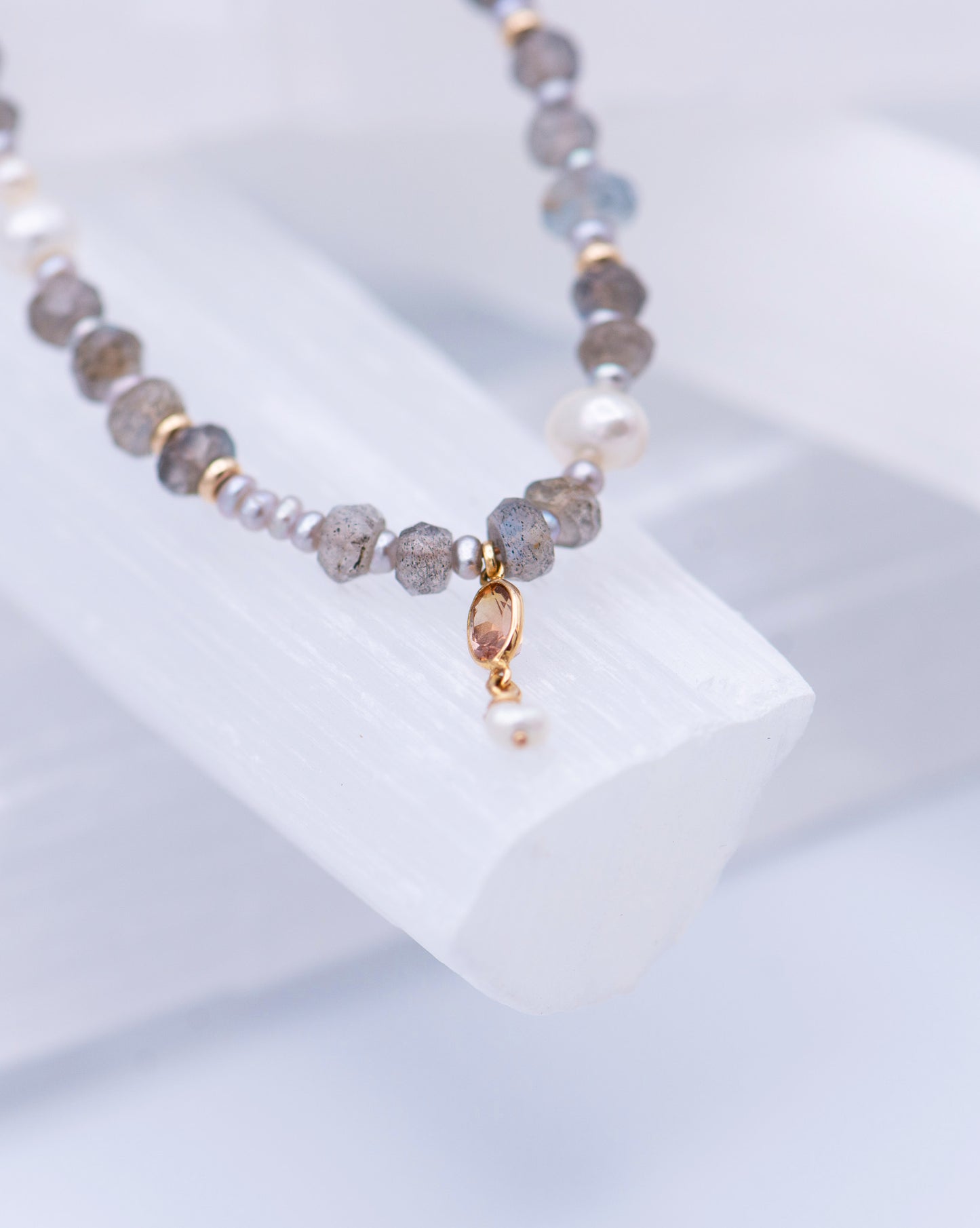 Labradorite & Pearl Necklace