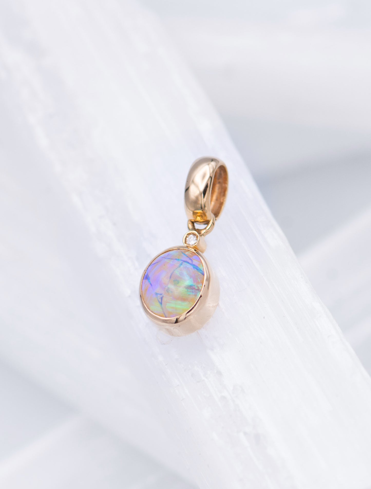 Oval Opal Charm