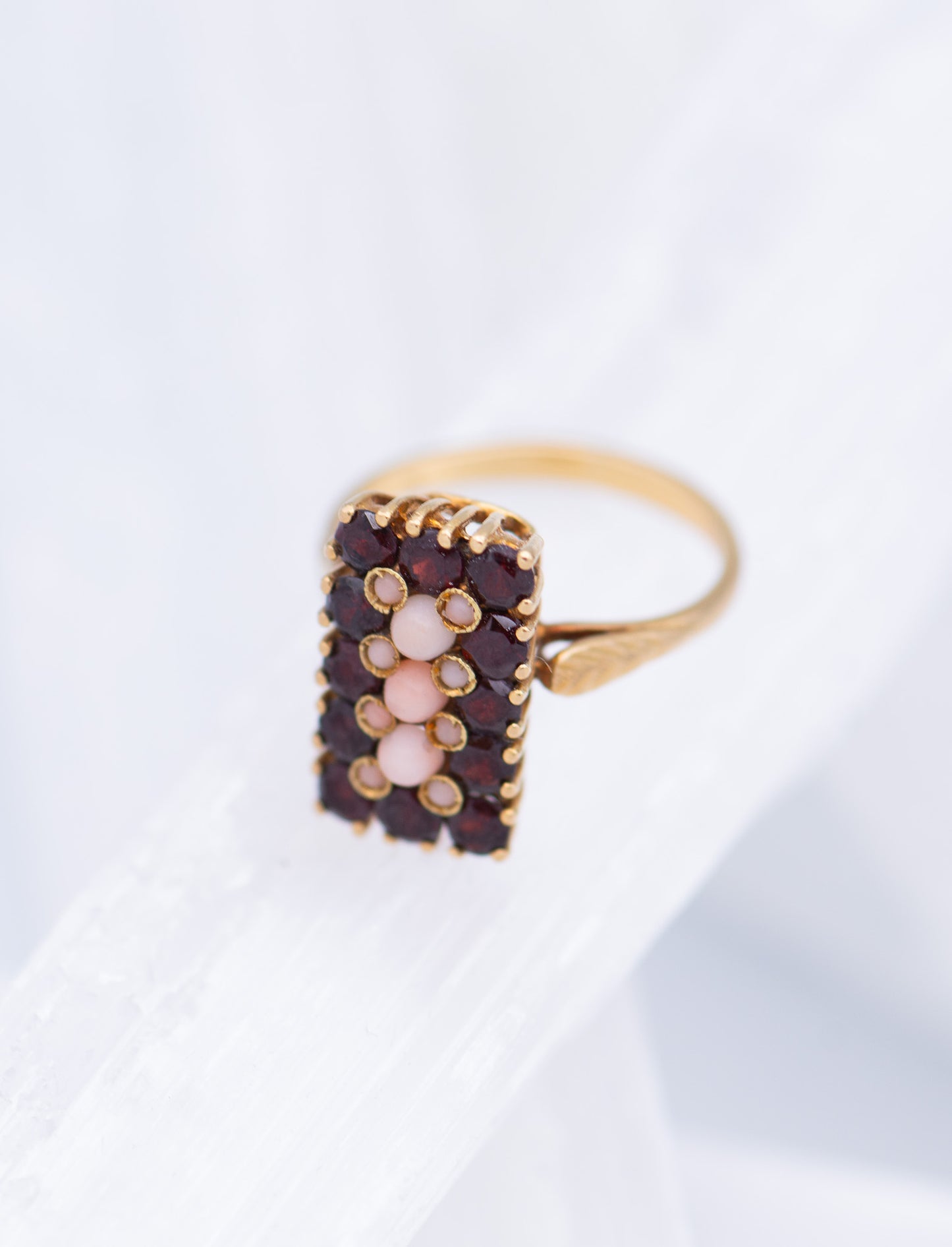 100 year old ring with corals