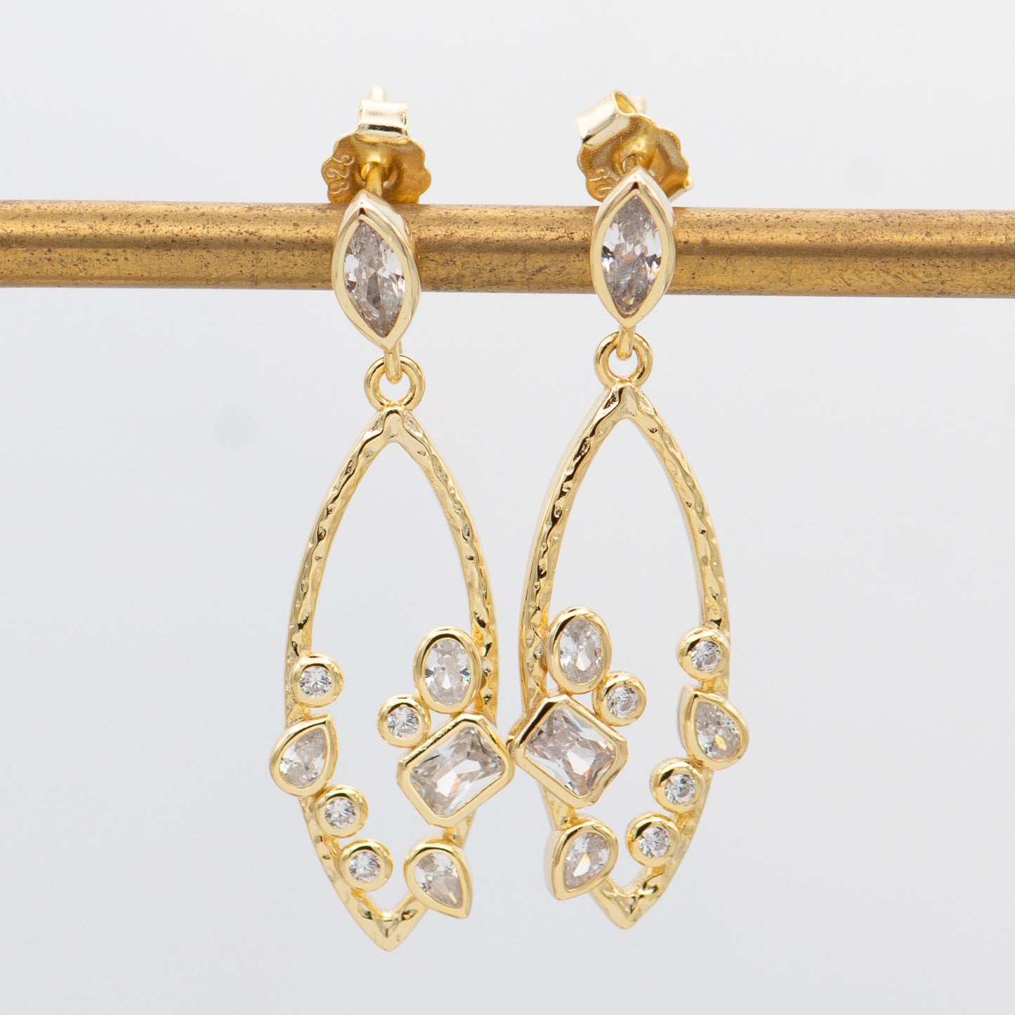 Ajani Crystal Cluster Earrings