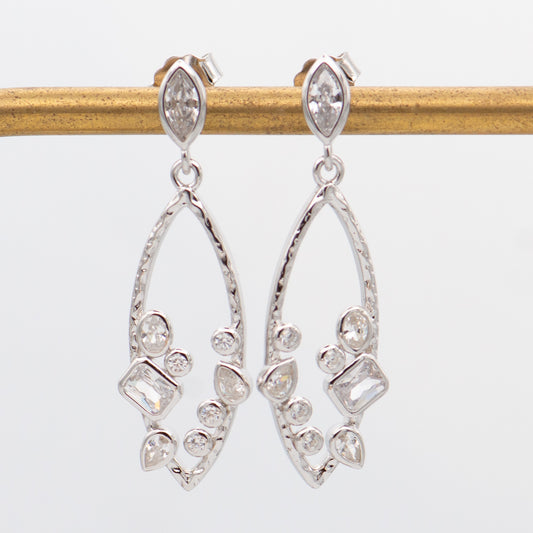 Ajani Crystal Cluster Earrings