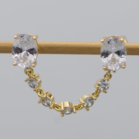 Amal Chain And Stud Earrings