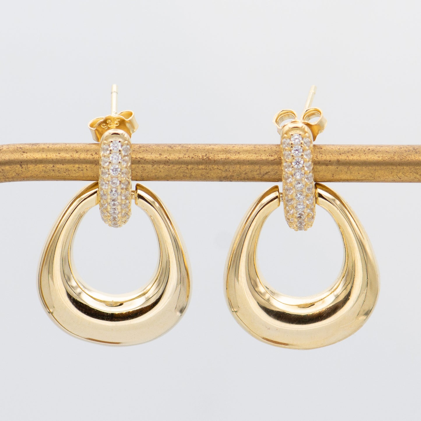 Dawn Pave Doorknocker Earrings