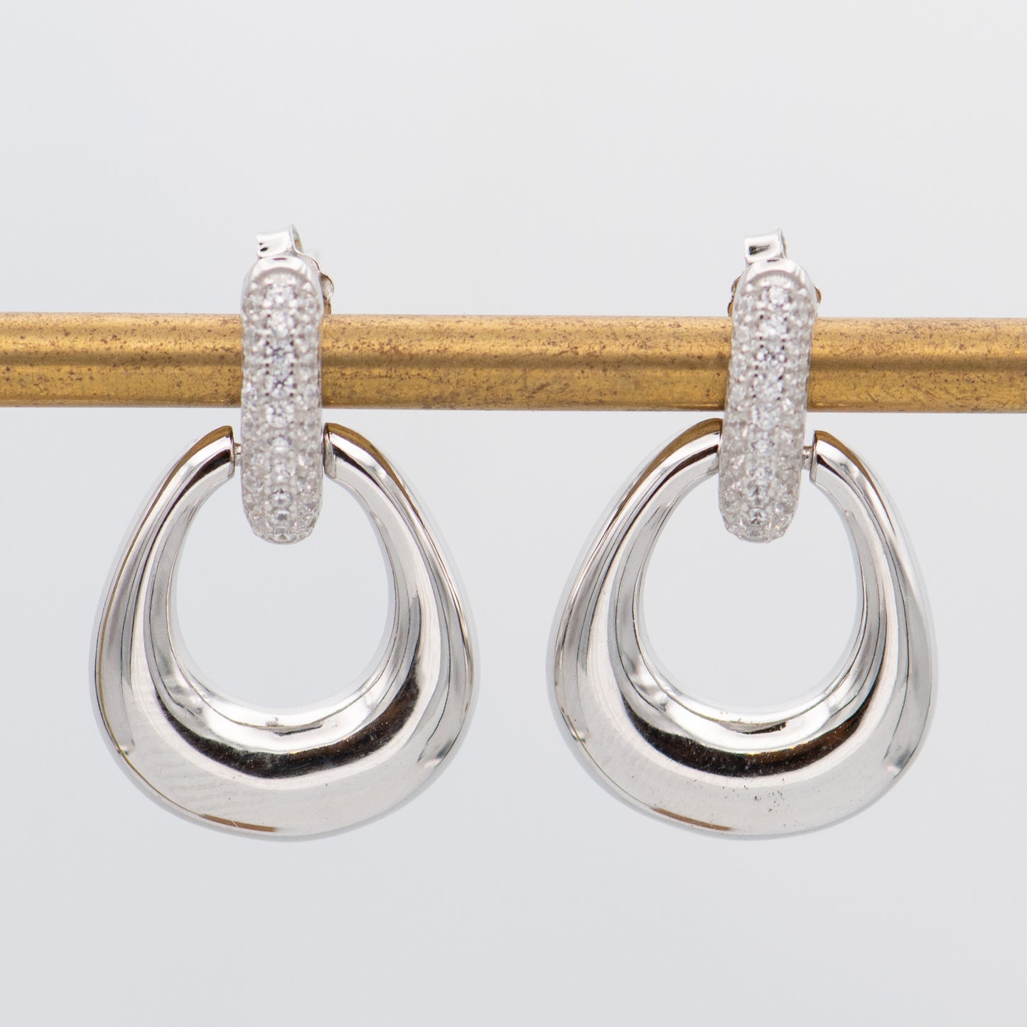 Dawn Pave Doorknocker Earrings