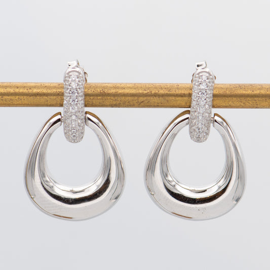Dawn Pave Doorknocker Earrings