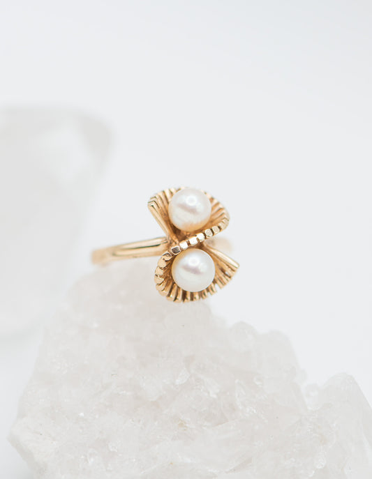 Twisted Pearl Ring