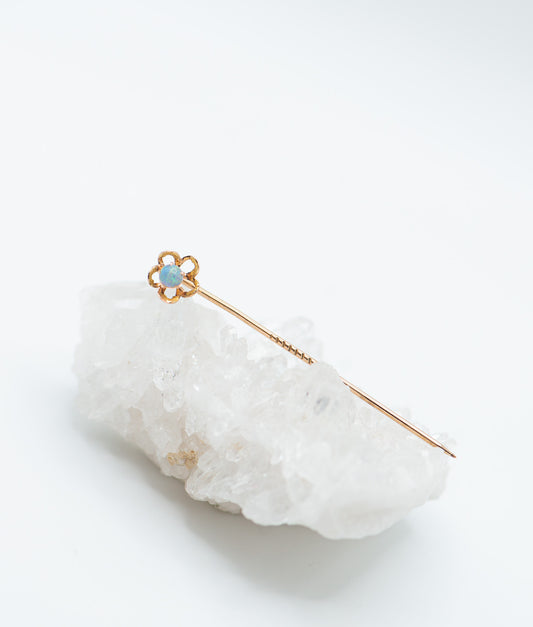 Victorian Era Opal Flower Pin