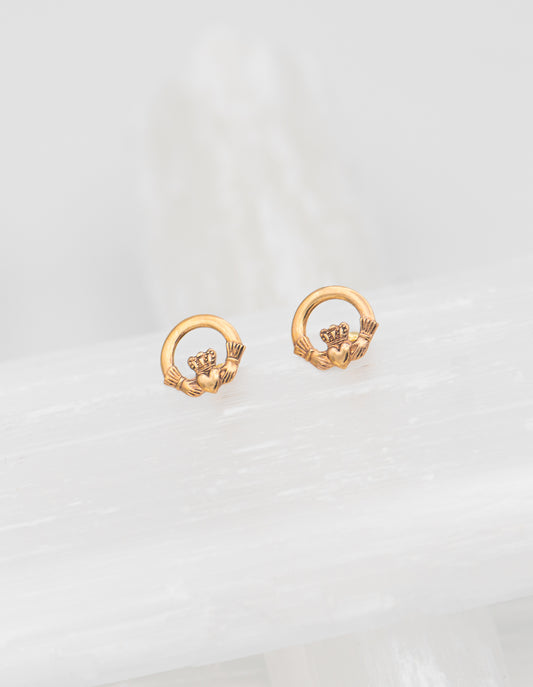 Claddagh Stud Earrings
