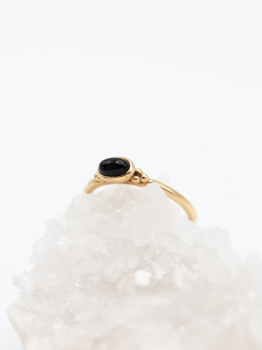 Black onyx dome ring 0084