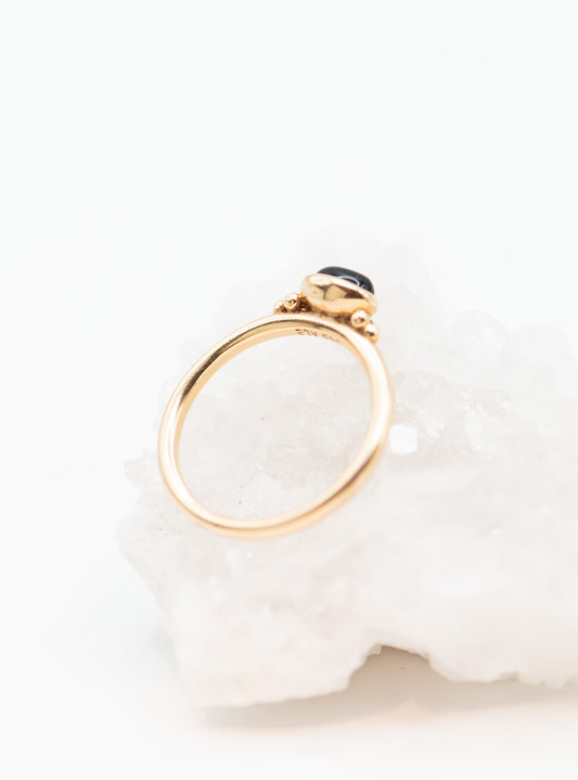 Black onyx dome ring 0084