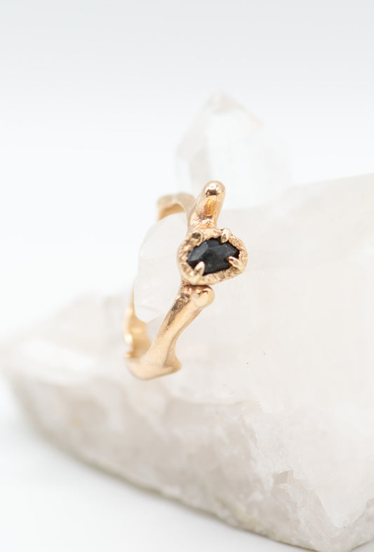 Black Tourmaline Freeform Ring
