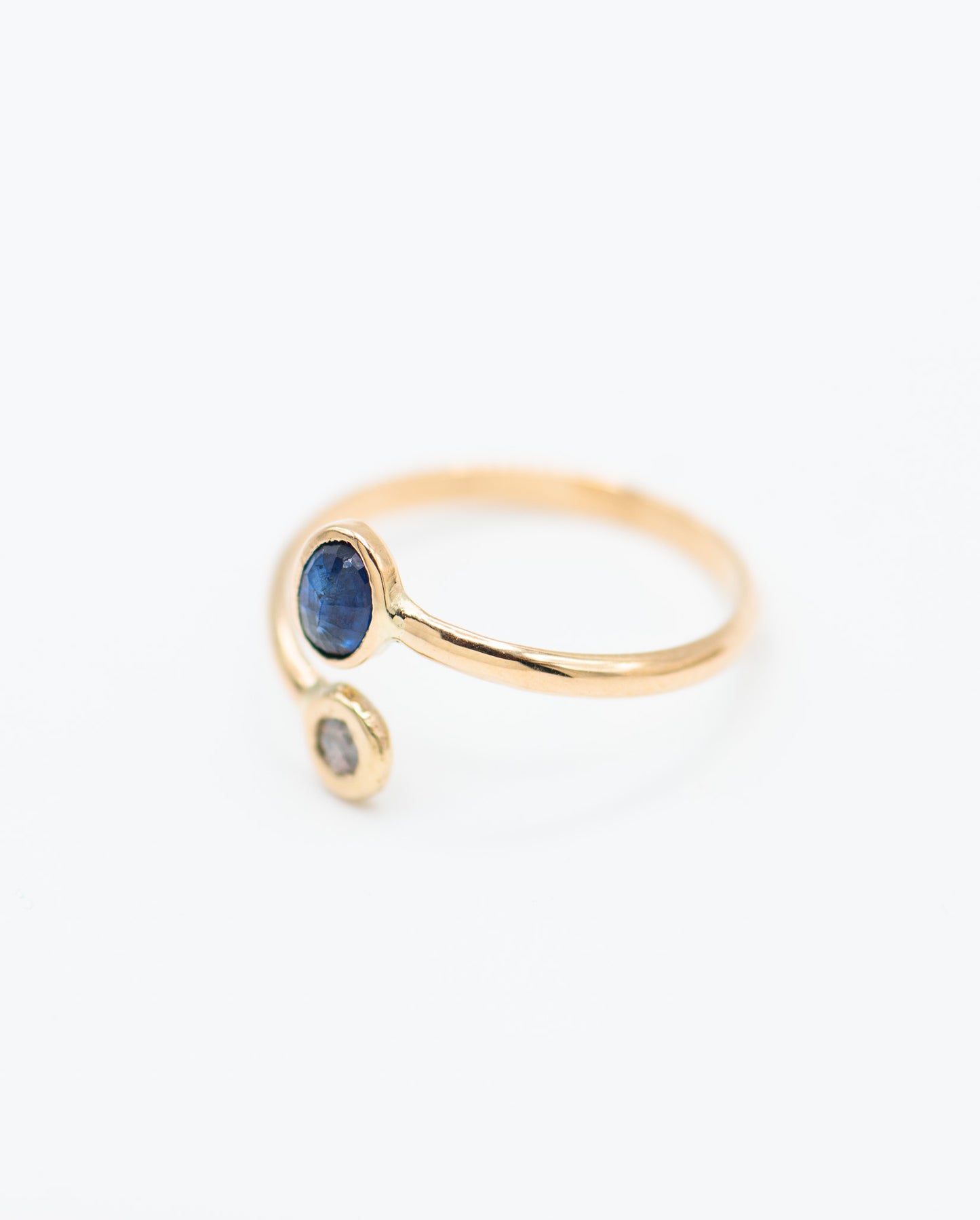 Blue Sapphire and diamond ring