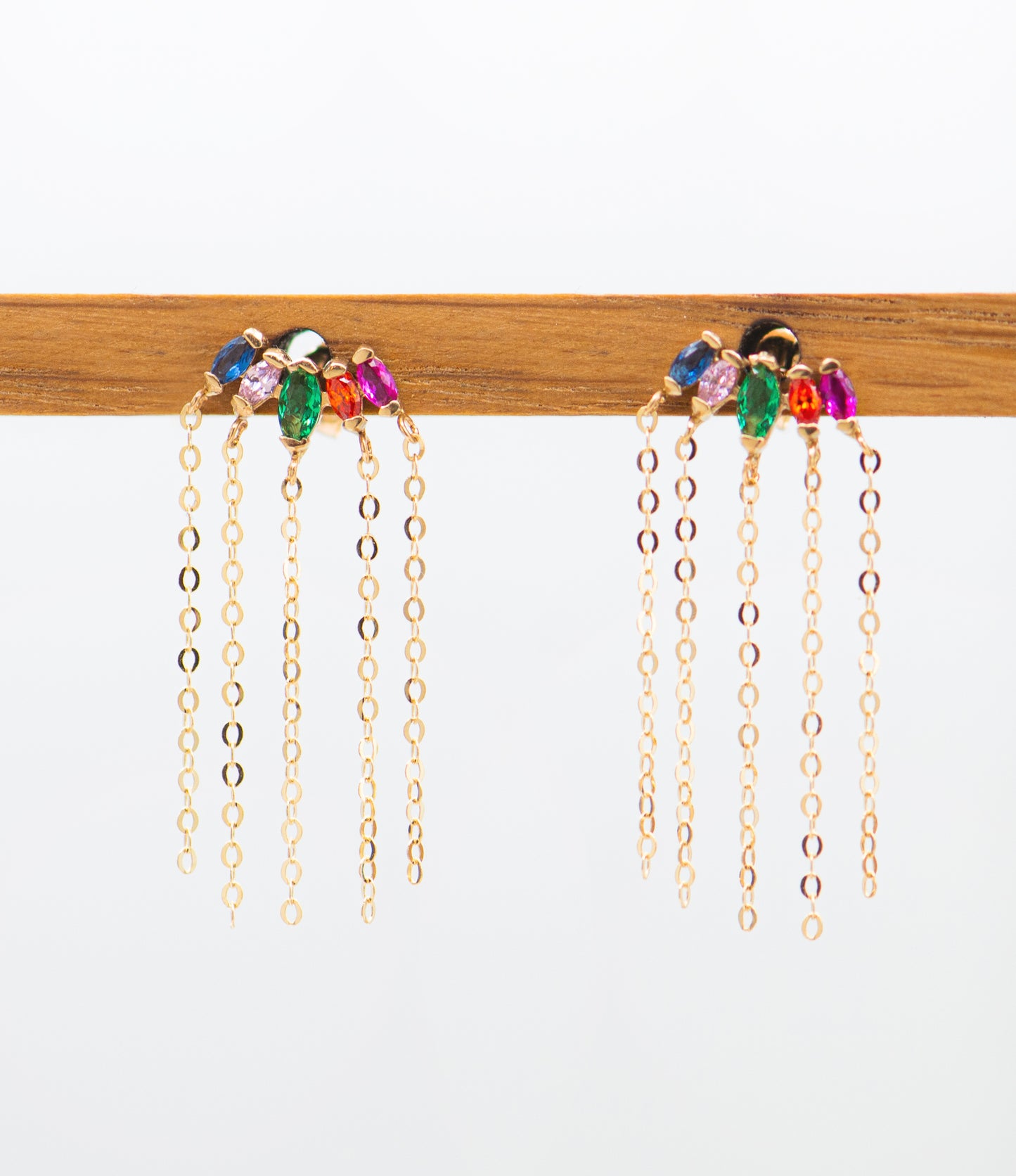 Multicolor Chain Earrings