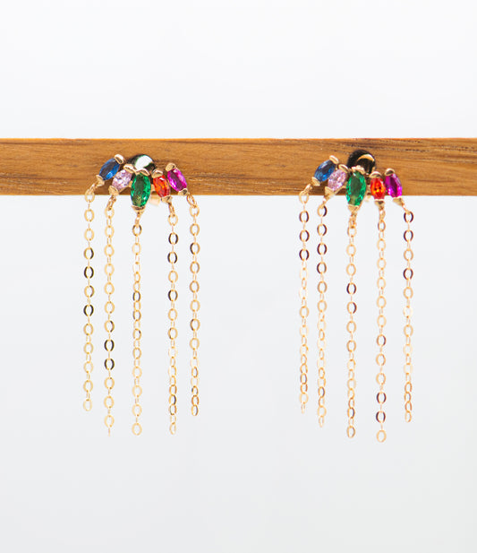 Multicolor Chain Earrings