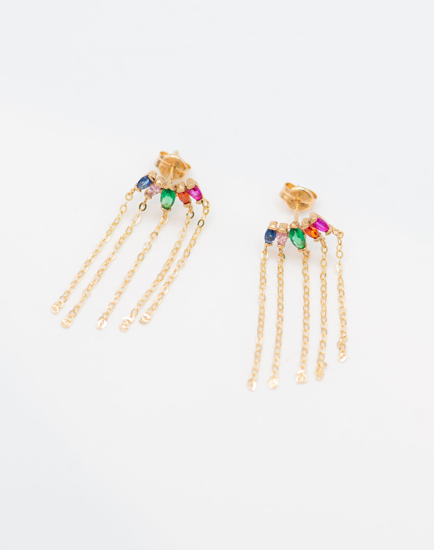 Multicolor Chain Earrings