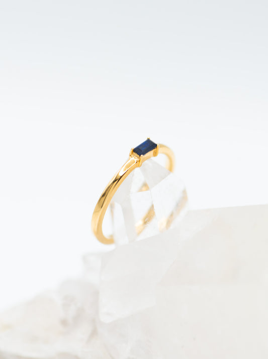 Blue Baguette Sapphire Ring