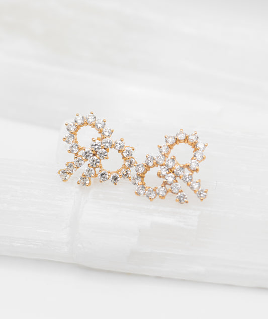 Bejeweled Bow Earrings