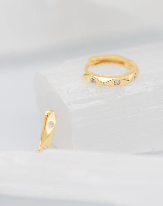 Julia Studded Huggie Earrings