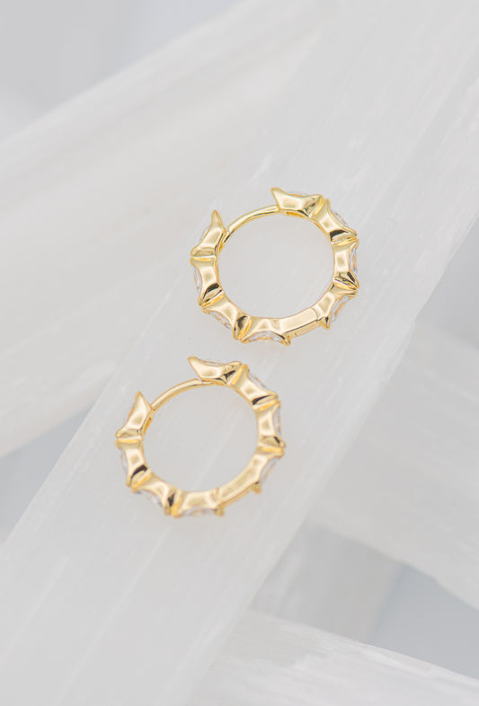 Aretha Crystal Huggie Earrings