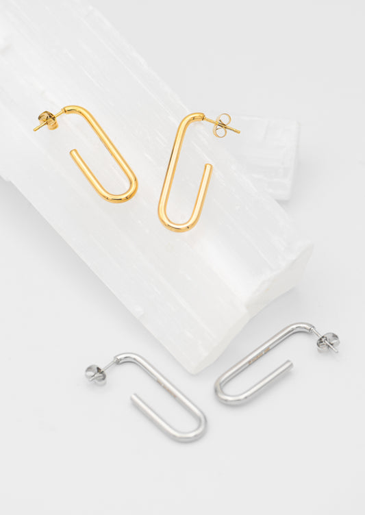 Matteo Paperclip Hoops