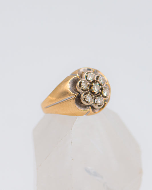 Unisex Diamond Cluster Ring 007