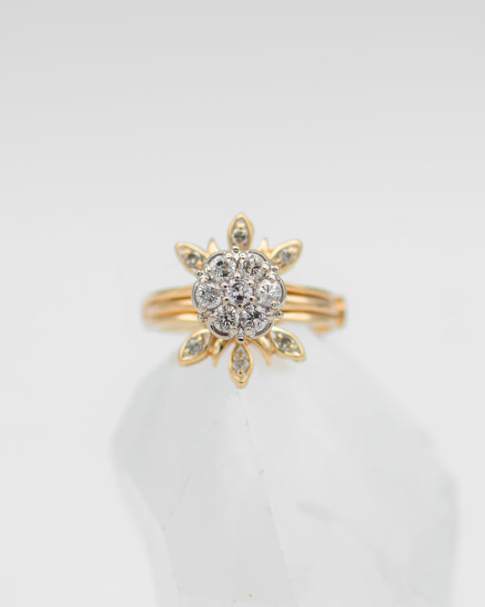 Dimond starburst ring 009