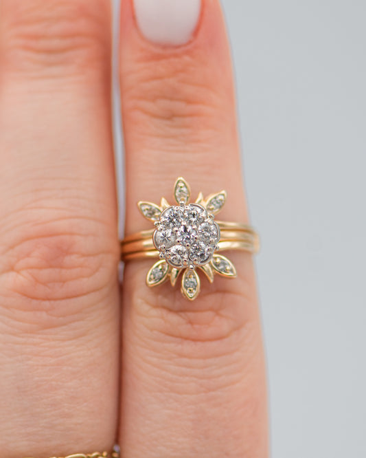Dimond starburst ring 009