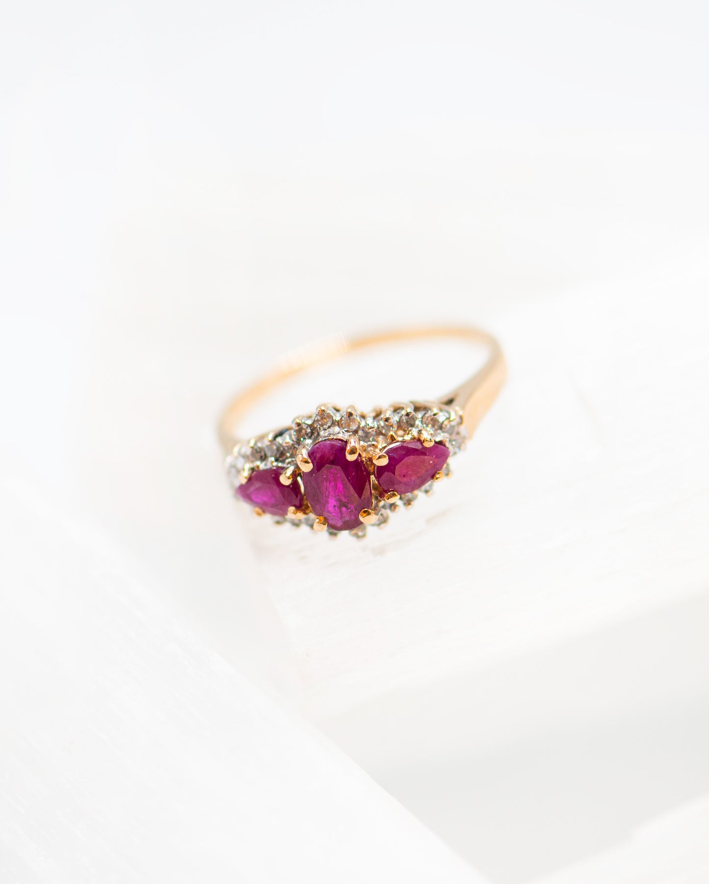 Three Rubies Ring