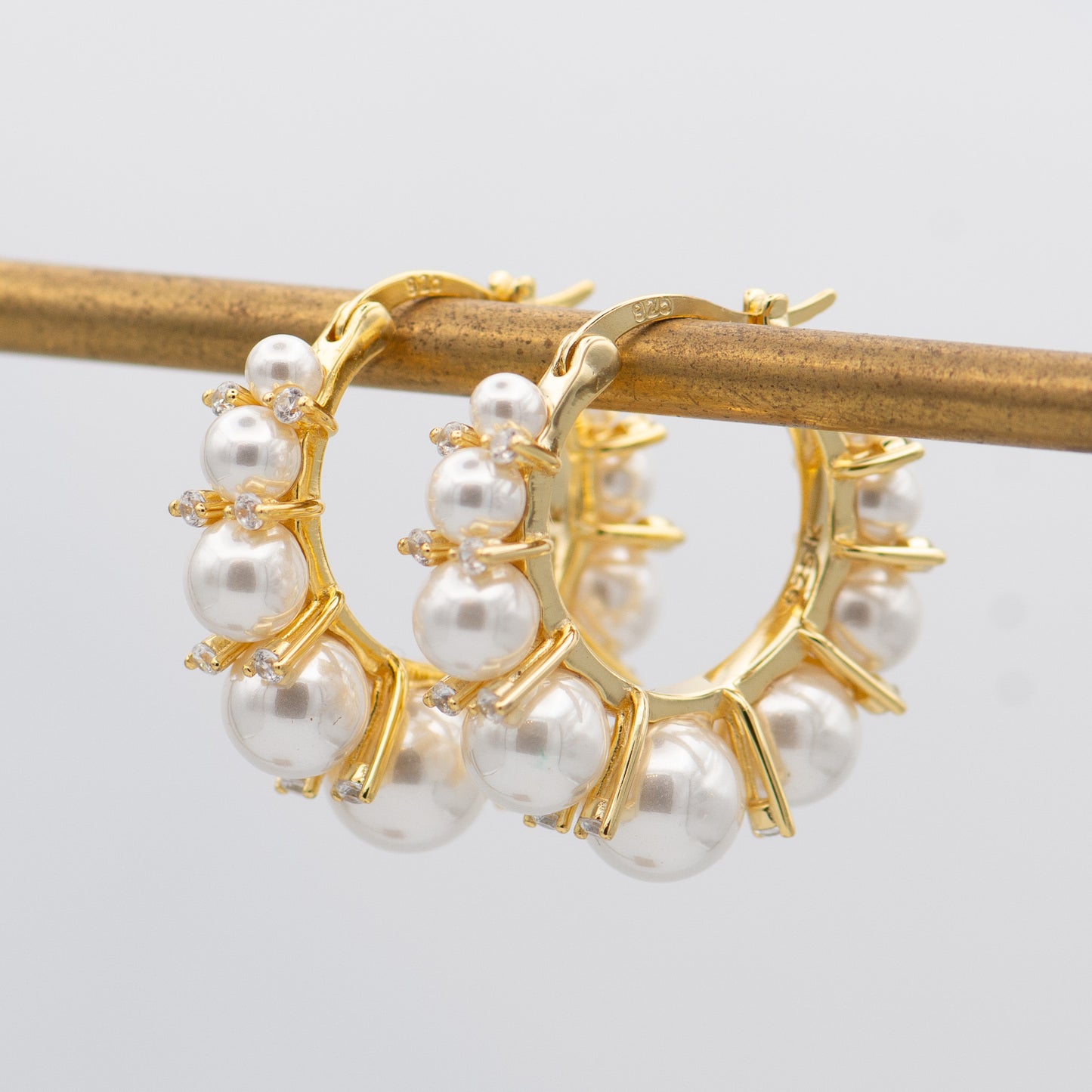 Odette Pearl and Crystal Earrings