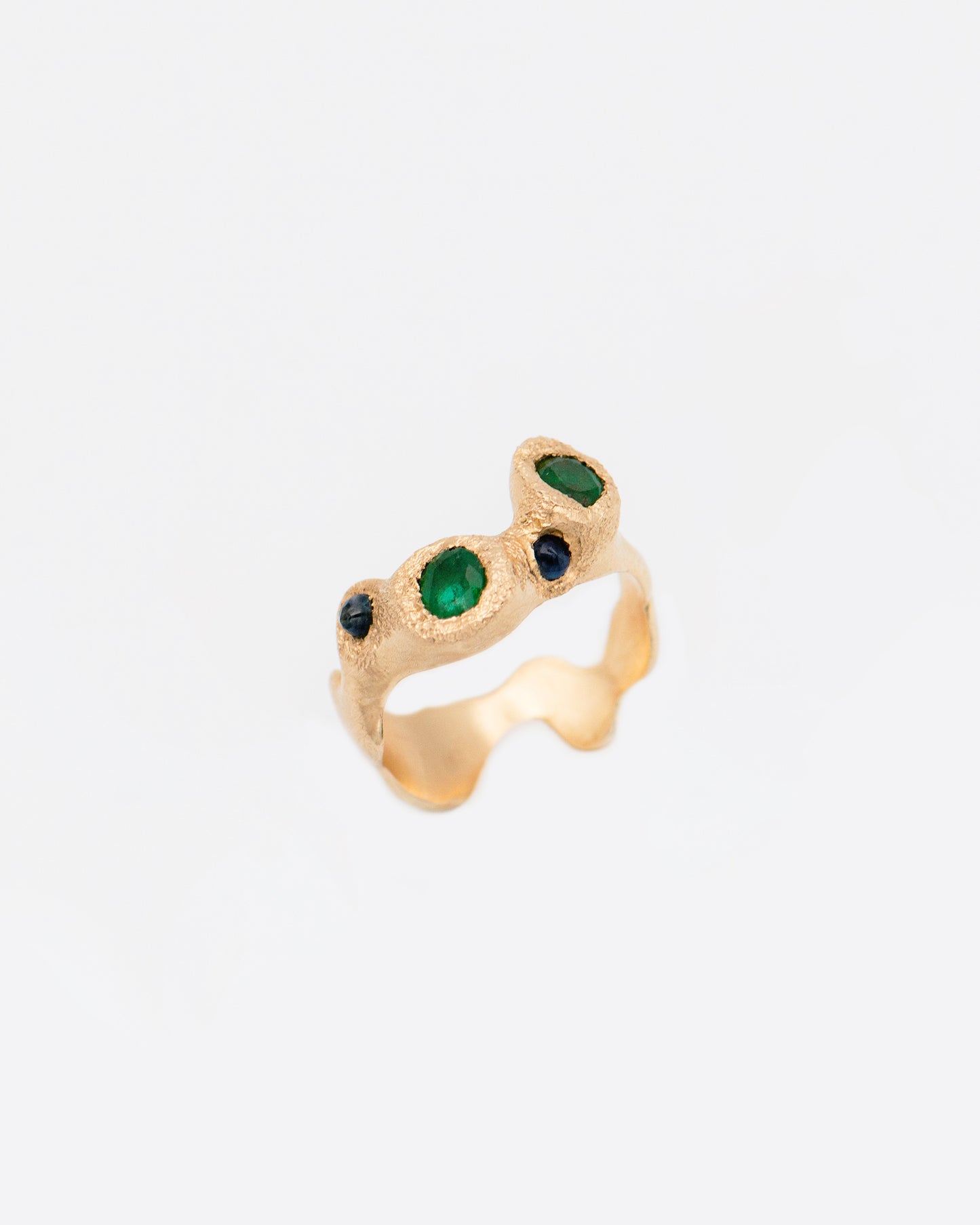 Hand Carved Emerald Ring