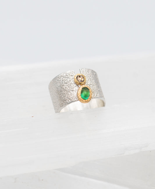 CAMERON Emerald and Diamond Ring